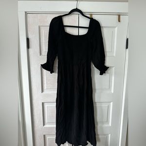 Black Square Neck Dress